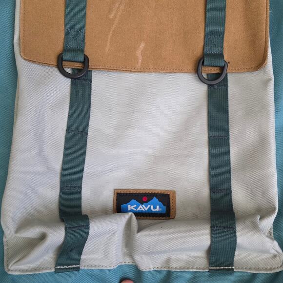 Kavu Rainier Rucksack Sun Ridge Teal/Yellow Large 24L Outdoor Backpack OS - Picture 14 of 14